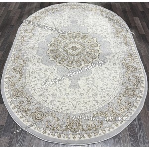 Турецкий Овальный Ковер Для Гостиной Арт 131 Серый
