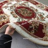 РОССИЙСКИЙ ЖАККАРДОВЫЙ КОВЕР КРАСНЫЙ МЕДАЛЬОН ОВАЛЬНЫЙ